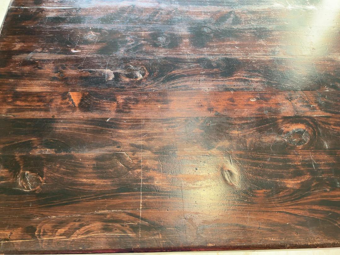 Photo '10' of Wooden-Like Cafe Table with Metal-Like Legs