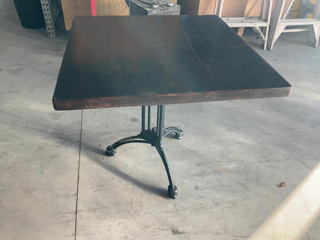 Photo '13' of Wooden-Like Cafe Table with Metal-Like Legs