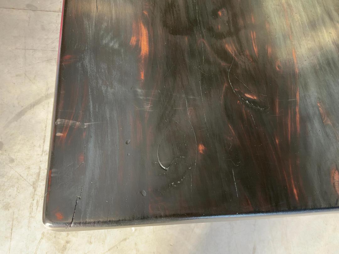 Photo '3' of Wooden-Like Cafe Table with Metal-Like Legs