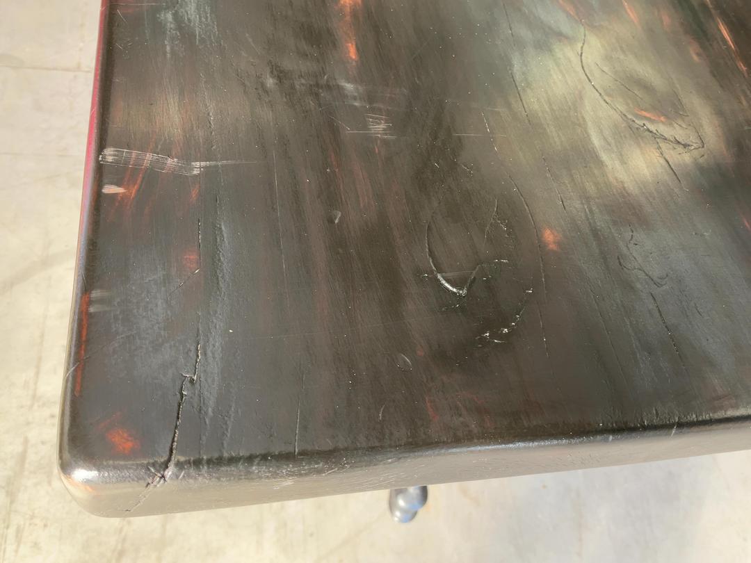 Photo '4' of Wooden-Like Cafe Table with Metal-Like Legs