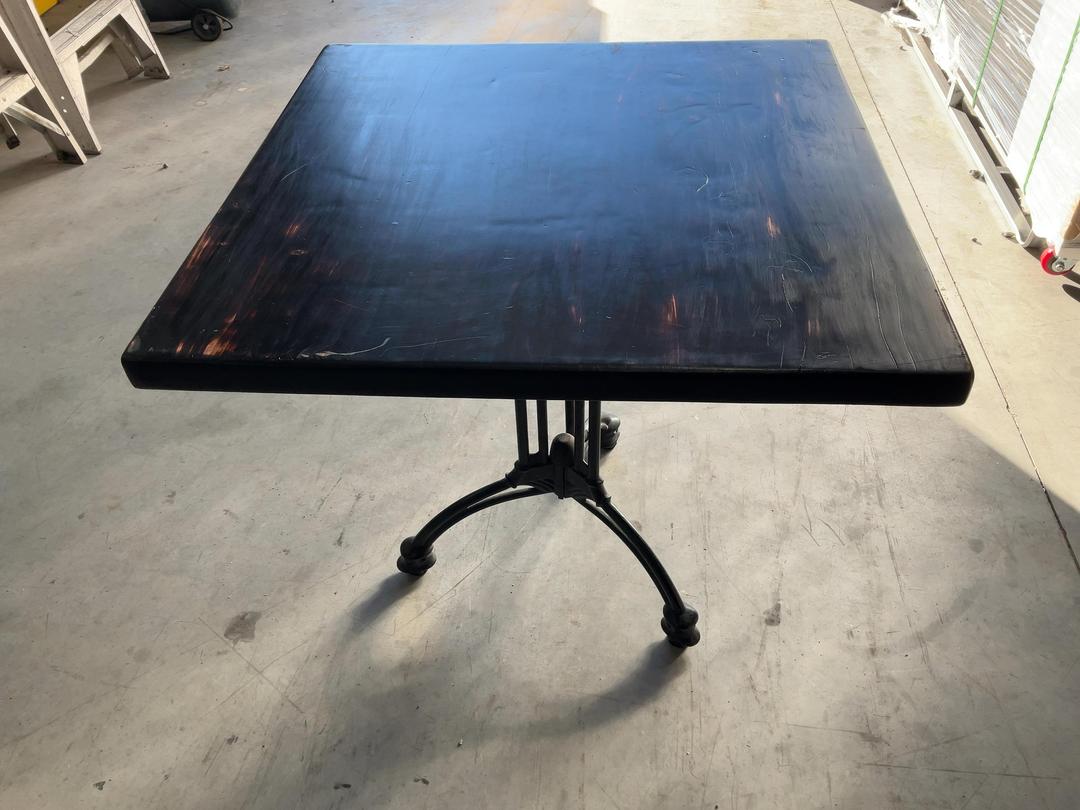 Photo '16' of Wooden-Like Cafe Table with Metal-Like Legs