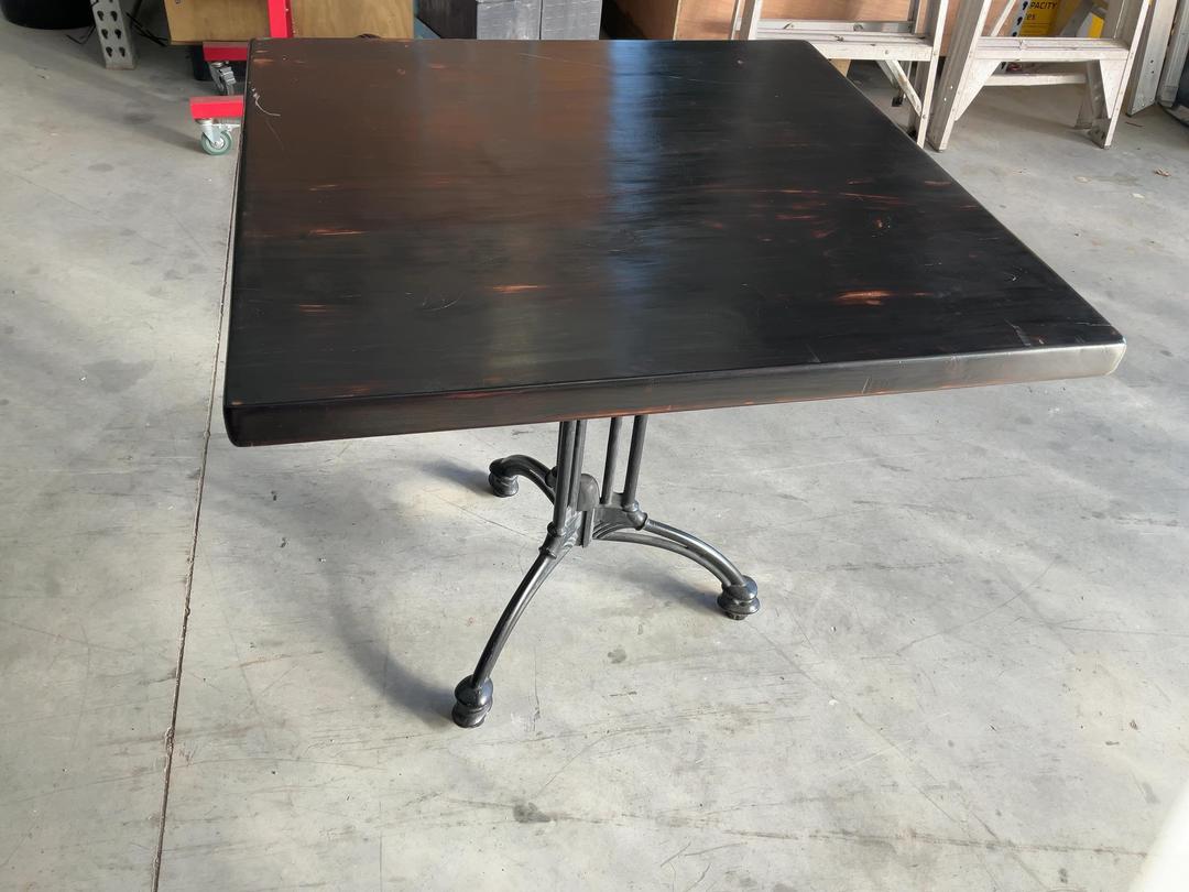 Photo '17' of Wooden-Like Cafe Table with Metal-Like Legs