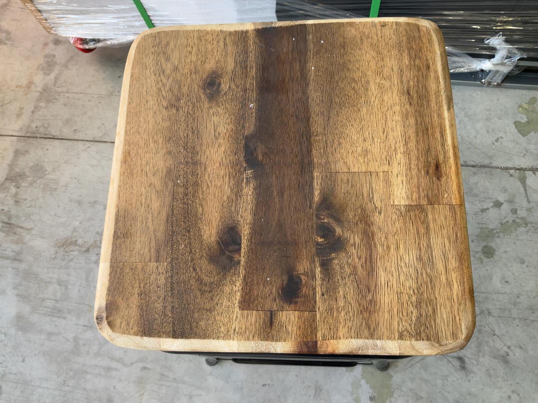 Photo '5' of 3x Wooden-Like Barstools with Metal-Like Legs