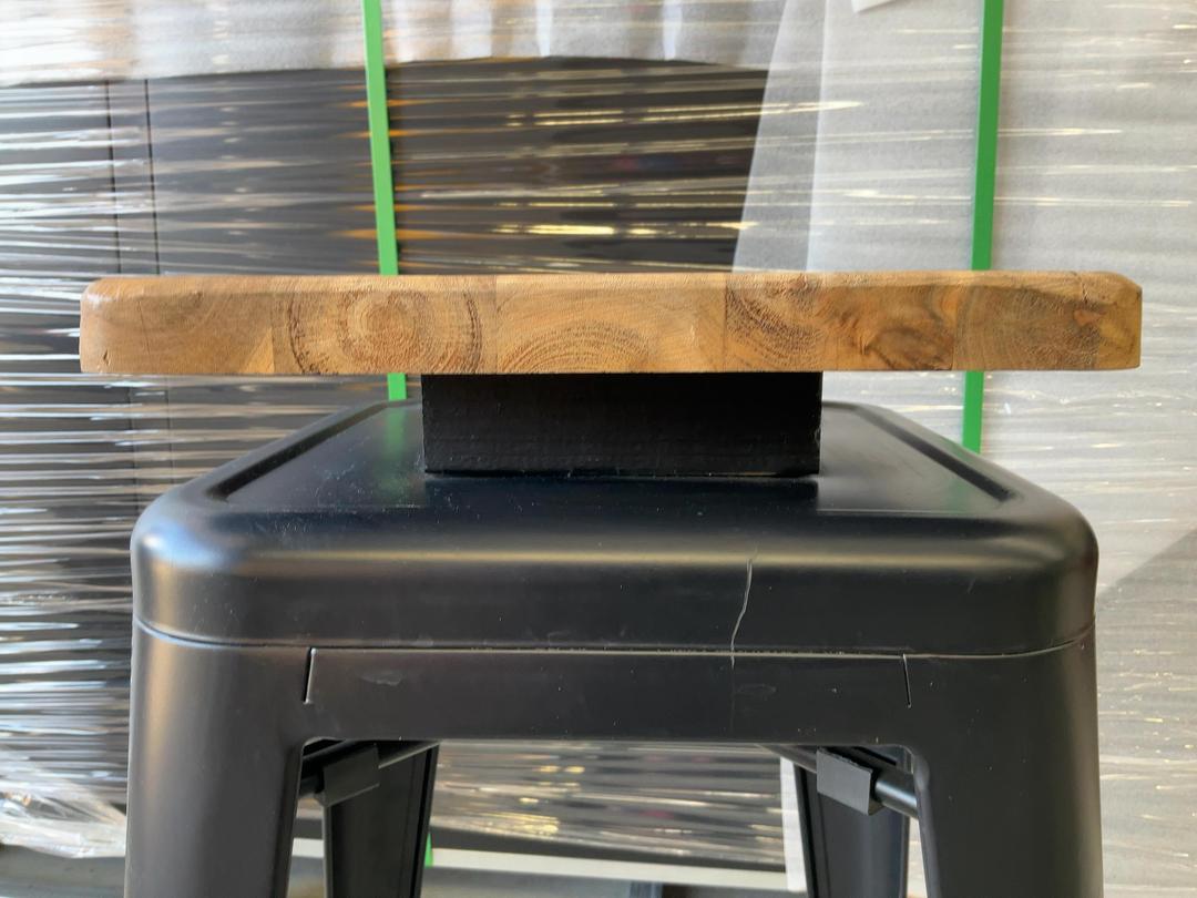 Photo '13' of 3x Wooden-Like Barstools with Metal-Like Legs