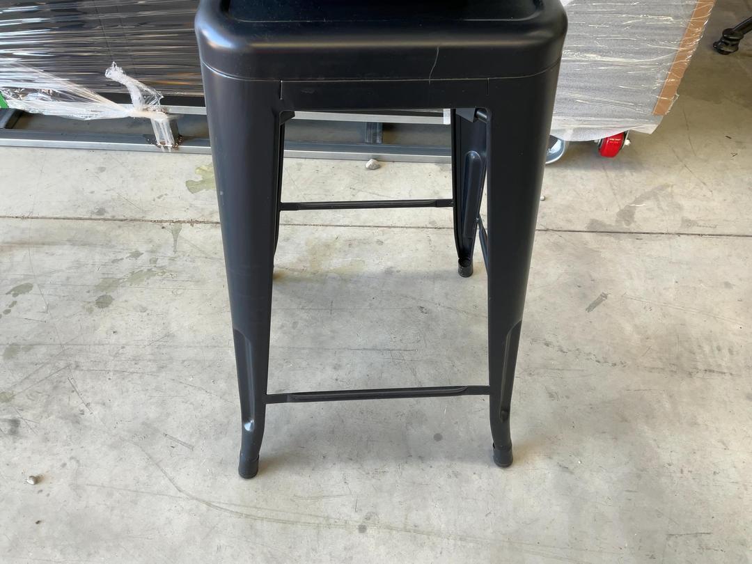 Photo '14' of 3x Wooden-Like Barstools with Metal-Like Legs