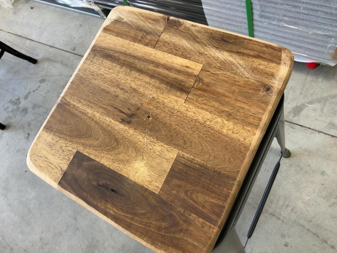 Photo '18' of 3x Wooden-Like Barstools with Metal-Like Legs