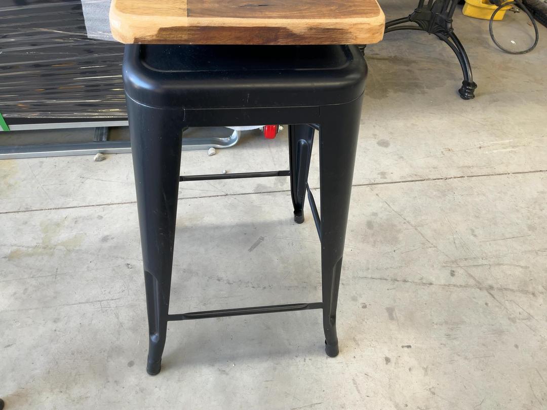 Photo '19' of 3x Wooden-Like Barstools with Metal-Like Legs