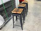 Thumbnail '23' of 3x Wooden-Like Barstools with Metal-Like Legs