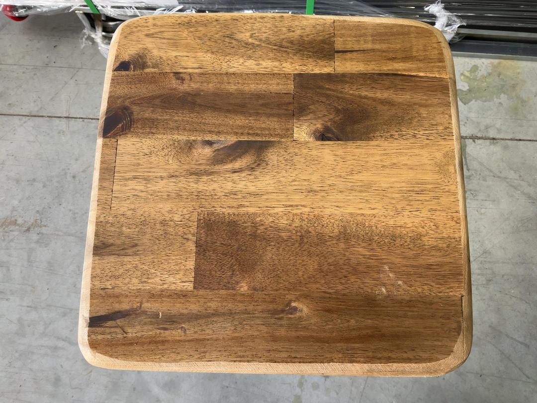 Photo '6' of 3x Wooden-Like Barstools with Metal-Like Legs