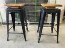 Thumbnail '11' of 2x Wooden-Like Barstools with Metal-Like Legs