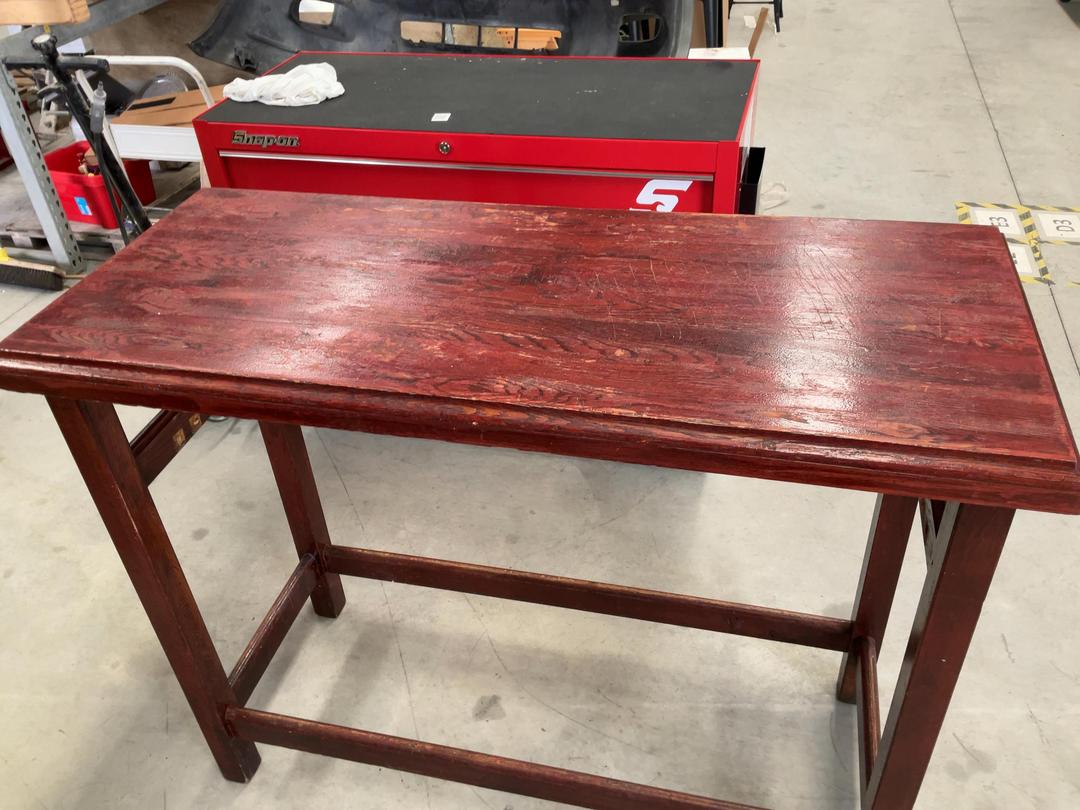 Photo '12' of Redish Brown Coloured Wooden-Like Bar Leaner or Similar