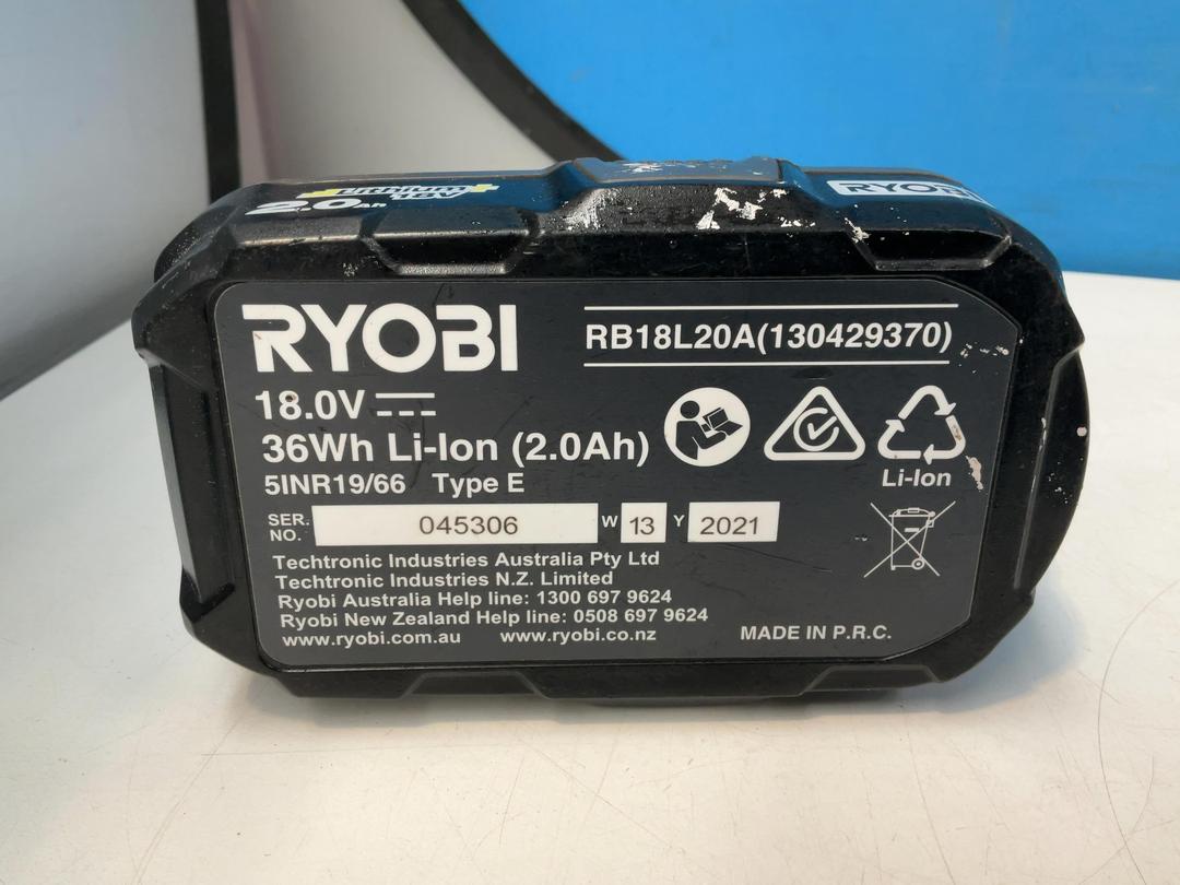 Photo '7' of Ryobi Lithium 18V 2.0Ah Battery - Model RB18L20A(130429370)