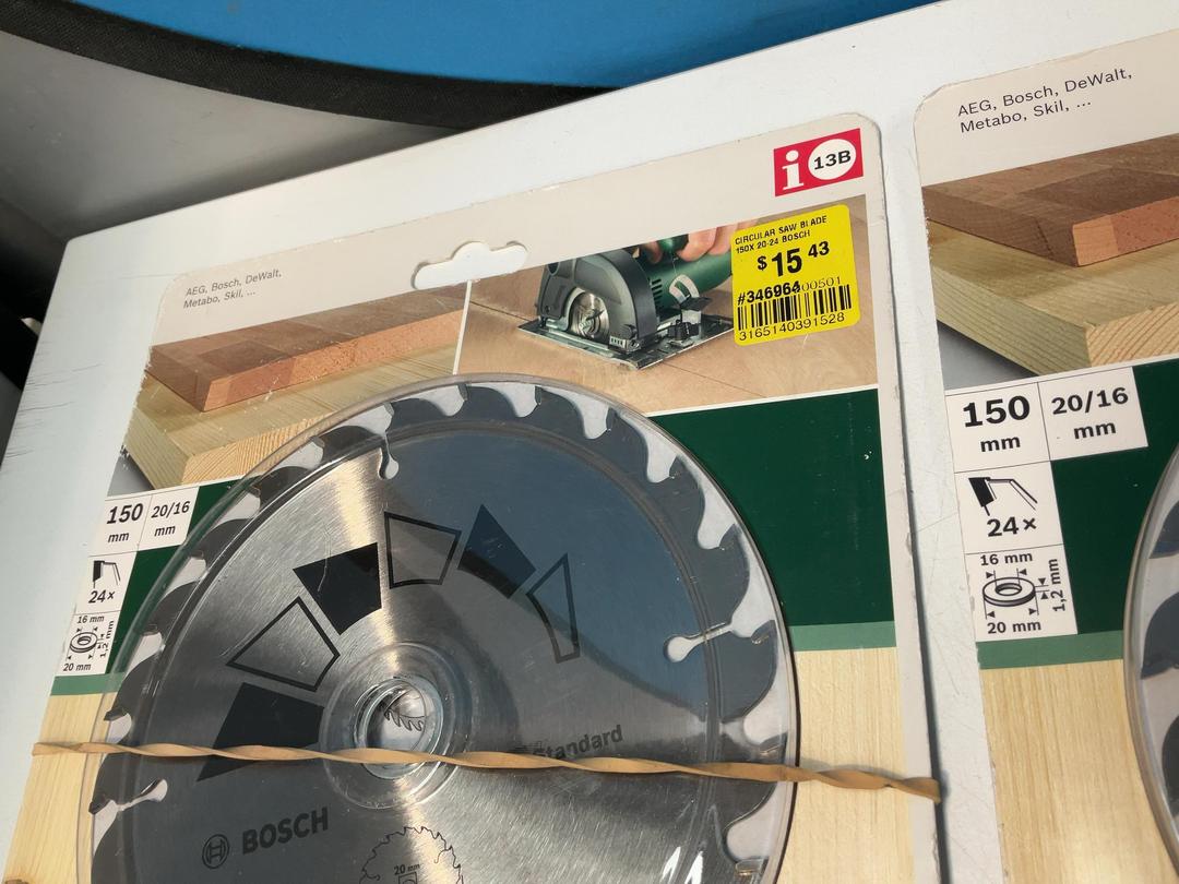 Photo '5' of 2x Bosch Circular Saw Blades - 150mm x 20-24 Photo '5' of 2x Bosch Circular Saw Blades - 150mm x 20-24