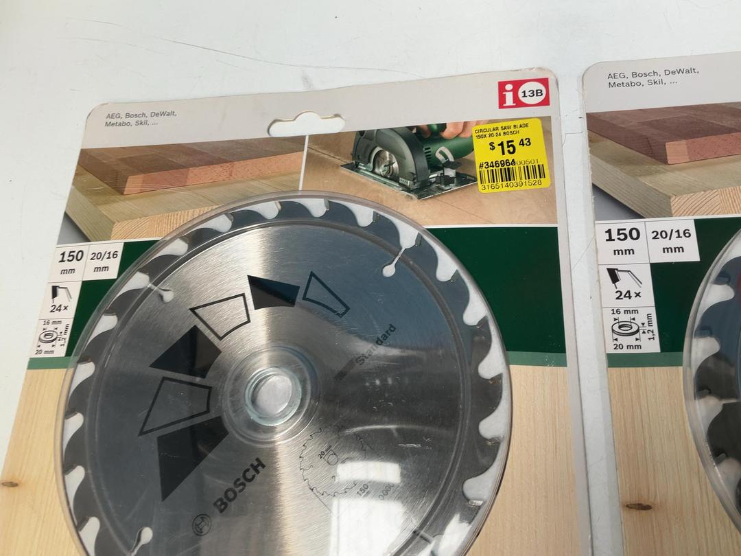 Photo '3' of 2x Bosch Circular Saw Blades - 150mm x 20-24 Photo '3' of 2x Bosch Circular Saw Blades - 150mm x 20-24