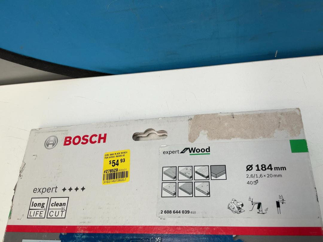 Photo '2' of Bosch Circular Saw Blade - 184mm x 20mm Photo '2' of Bosch Circular Saw Blade - 184mm x 20mm