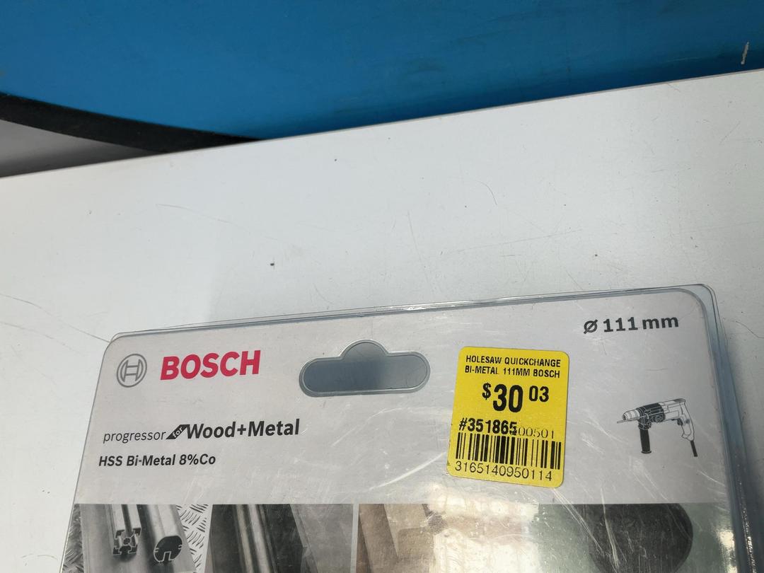 Photo '2' of Bosch Holesaw Quickchange Bi-Metal - 111mm Photo '2' of Bosch Holesaw Quickchange Bi-Metal - 111mm