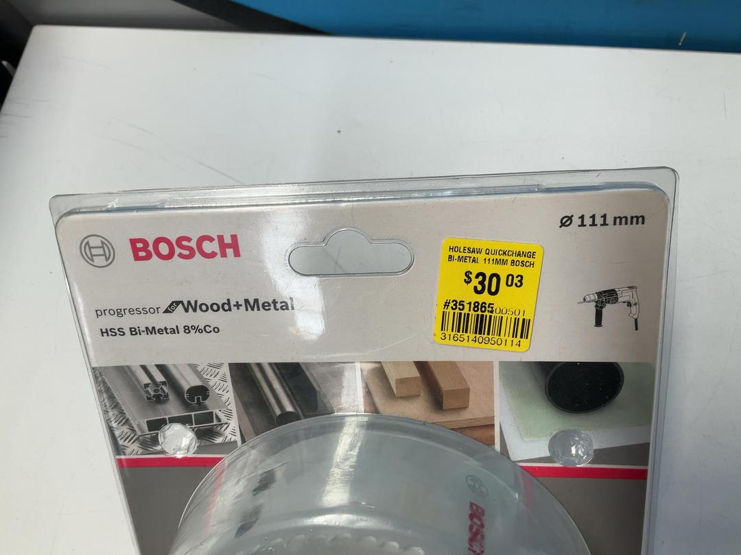 Photo '3' of Bosch Holesaw Quickchange Bi-Metal - 111mm Photo '3' of Bosch Holesaw Quickchange Bi-Metal - 111mm