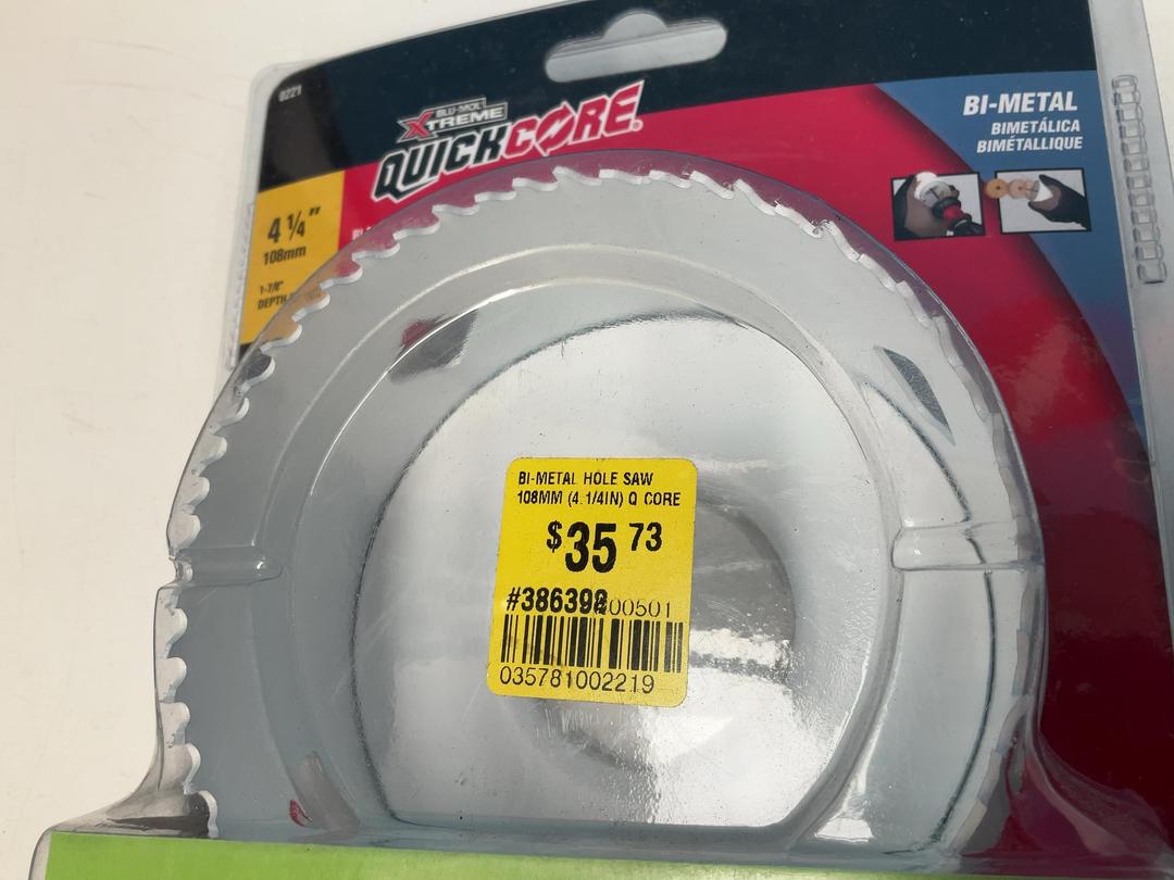 Photo '5' of Blu-Mol Xtreme QuickCore Bi-Metal Holesaw - 108mm