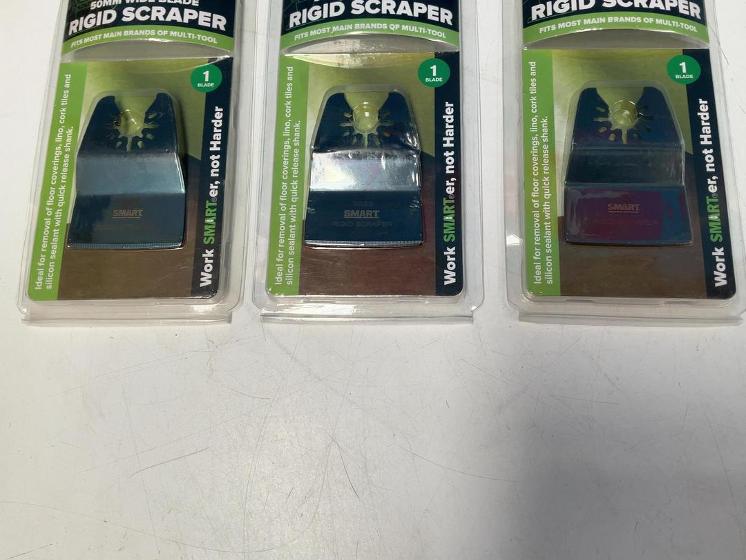 Photo '3' of 3x Smart 50mm Wide Blade Rigid Scrapers - HRSB Photo '3' of 3x Smart 50mm Wide Blade Rigid Scrapers - HRSB