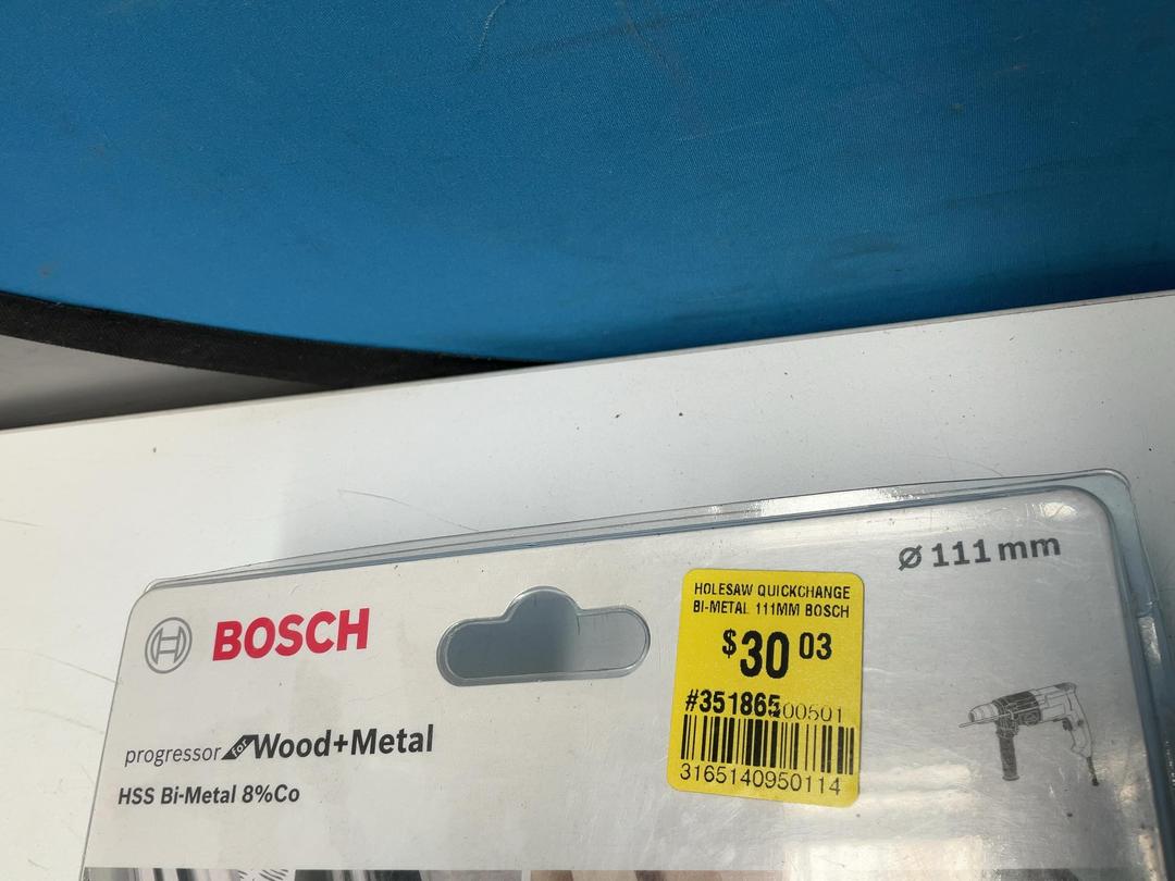 Photo '2' of Bosch Quickchange Bi-Metal Holesaw - 111mm Photo '2' of Bosch Quickchange Bi-Metal Holesaw - 111mm