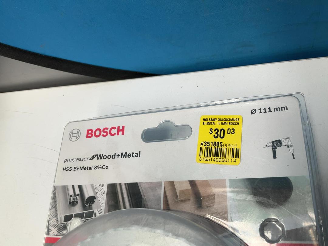 Photo '3' of Bosch Quickchange Bi-Metal Holesaw - 111mm Photo '3' of Bosch Quickchange Bi-Metal Holesaw - 111mm
