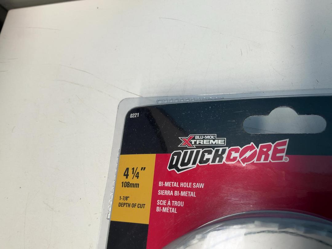 Photo '2' of Blu-Mol Xtreme Quickcore Bi-Metal Holesaw - 108mm Photo '2' of Blu-Mol Xtreme Quickcore Bi-Metal Holesaw - 108mm