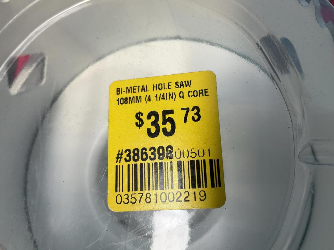 Photo '5' of Blu-Mol Xtreme Quickcore Bi-Metal Holesaw - 108mm Photo '5' of Blu-Mol Xtreme Quickcore Bi-Metal Holesaw - 108mm
