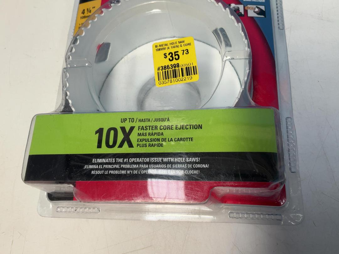 Photo '6' of Blu-Mol Xtreme Quickcore Bi-Metal Holesaw - 108mm Photo '6' of Blu-Mol Xtreme Quickcore Bi-Metal Holesaw - 108mm