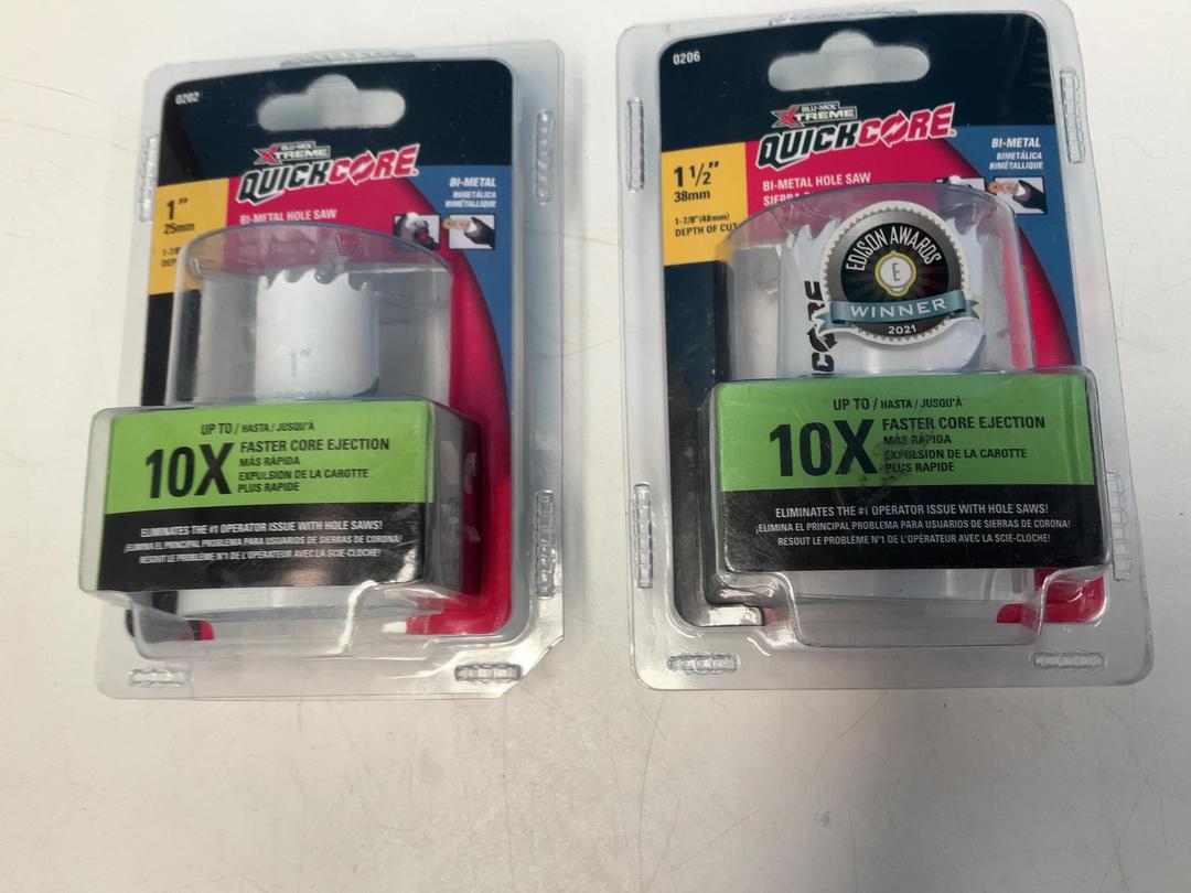 Photo '3' of 2x Blu-Mol Xtreme Quickcore Holesaws - 1x 25mm and 1x 38mm Photo '3' of 2x Blu-Mol Xtreme Quickcore Holesaws - 1x 25mm and 1x 38mm