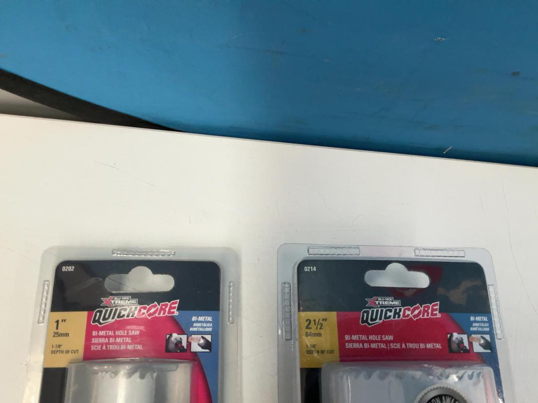 Photo '2' of 2x Blu-Mol Xtreme Quickcore Holesaws - 1x 25mm and 1x 64mm Photo '2' of 2x Blu-Mol Xtreme Quickcore Holesaws - 1x 25mm and 1x 64mm