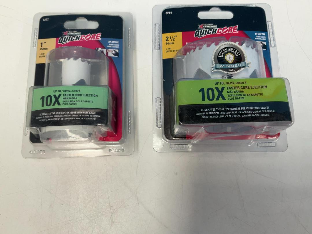 Photo '3' of 2x Blu-Mol Xtreme Quickcore Holesaws - 1x 25mm and 1x 64mm Photo '3' of 2x Blu-Mol Xtreme Quickcore Holesaws - 1x 25mm and 1x 64mm
