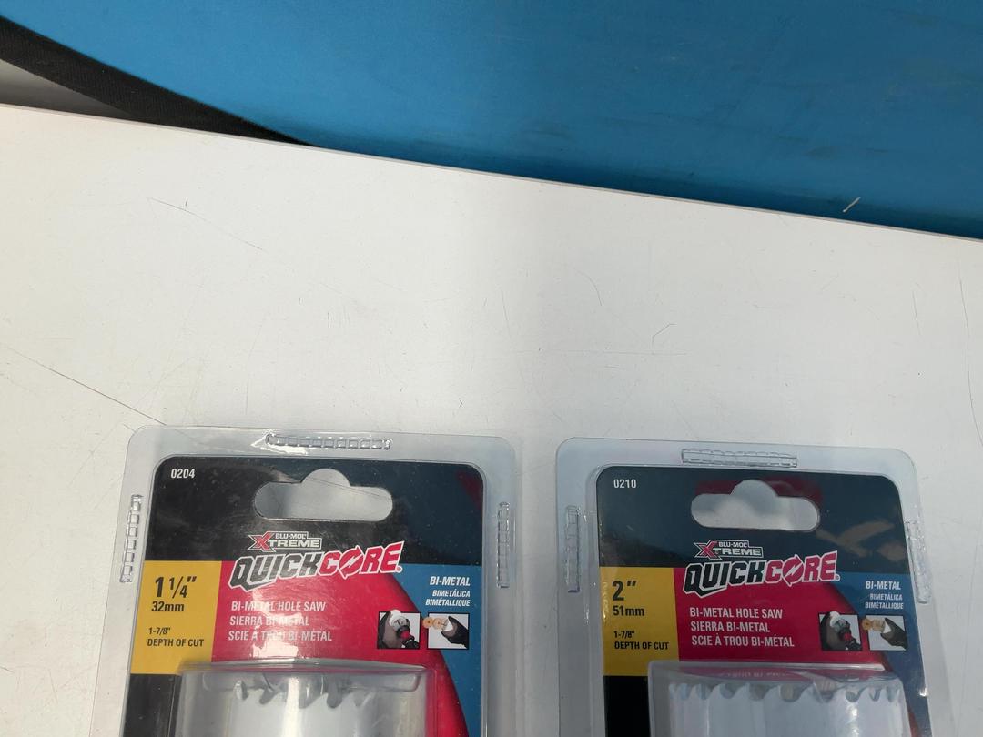 Photo '2' of 2x Blu-Mol Xtreme Quickcore Holesaws - 1x 32mm and 1x 51mm Photo '2' of 2x Blu-Mol Xtreme Quickcore Holesaws - 1x 32mm and 1x 51mm