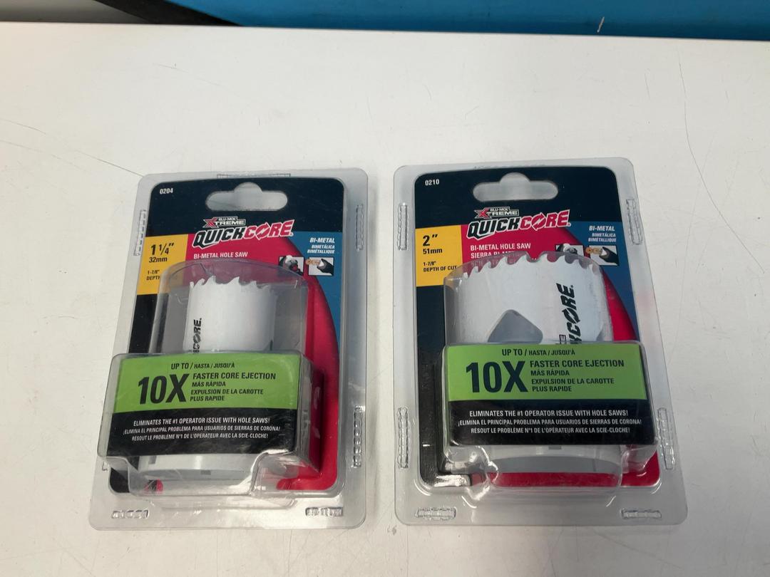 Photo '3' of 2x Blu-Mol Xtreme Quickcore Holesaws - 1x 32mm and 1x 51mm Photo '3' of 2x Blu-Mol Xtreme Quickcore Holesaws - 1x 32mm and 1x 51mm