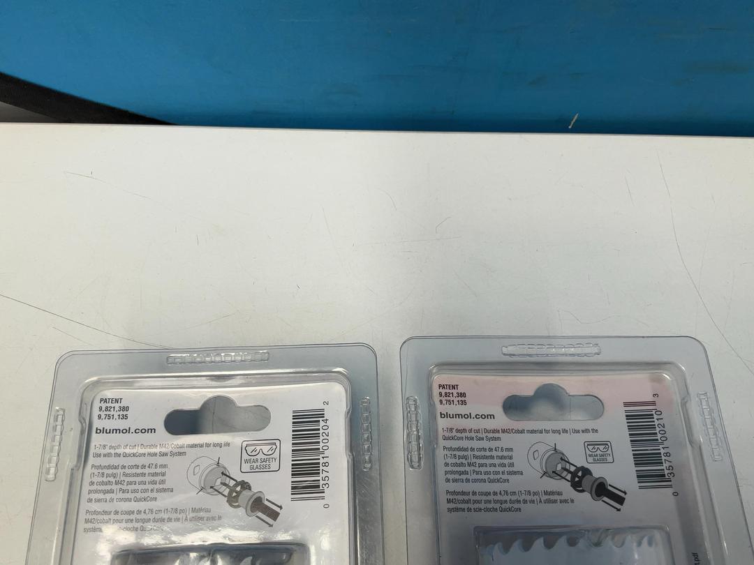 Photo '6' of 2x Blu-Mol Xtreme Quickcore Holesaws - 1x 32mm and 1x 51mm Photo '6' of 2x Blu-Mol Xtreme Quickcore Holesaws - 1x 32mm and 1x 51mm