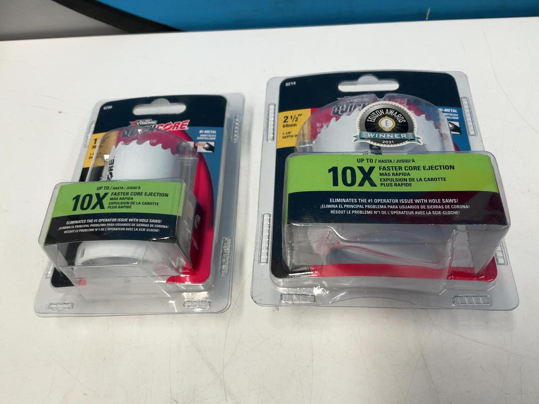 Photo '4' of 2x Blu-Mol Xtreme Quickcore Holesaws - 1x 38mm and 1x 64mm Photo '4' of 2x Blu-Mol Xtreme Quickcore Holesaws - 1x 38mm and 1x 64mm