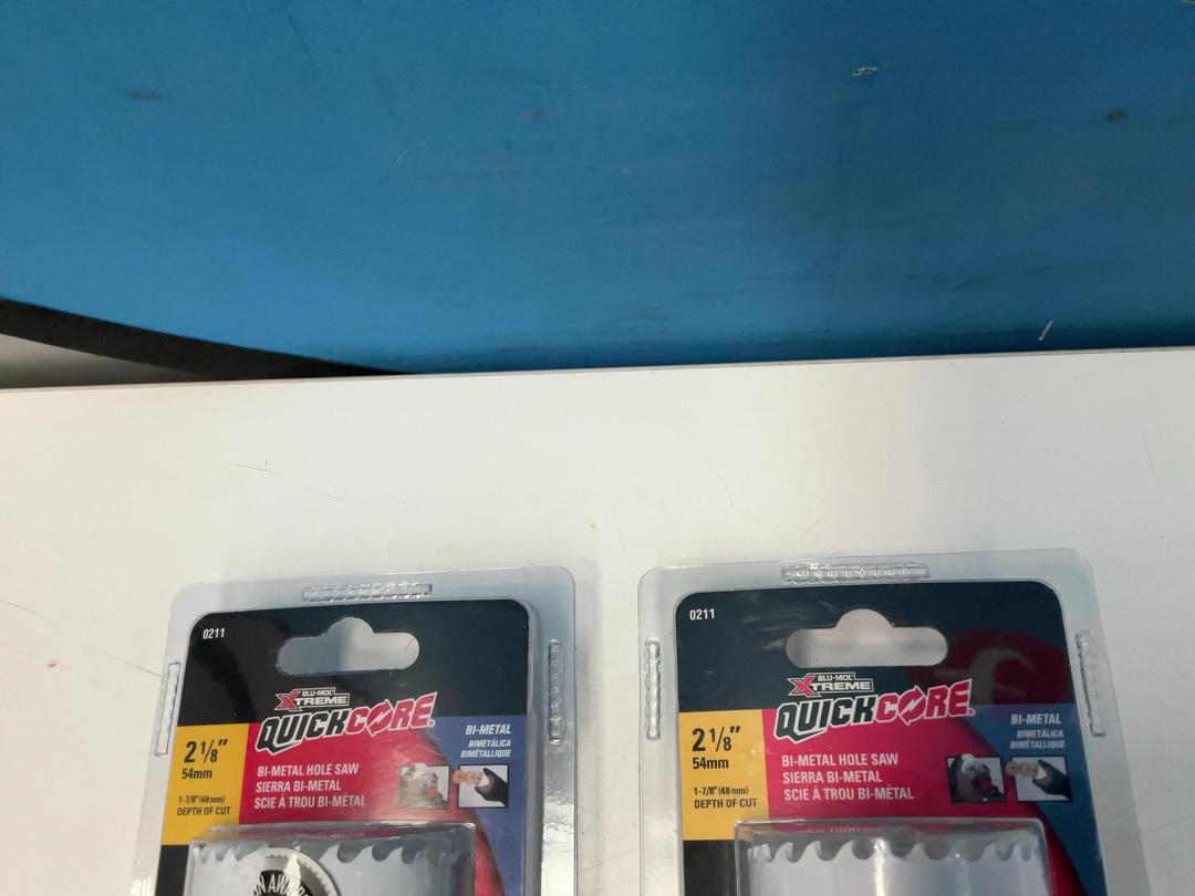 Photo '2' of 2x Blu-Mol Xtreme Quickcore Holesaws - 2x 54mm Photo '2' of 2x Blu-Mol Xtreme Quickcore Holesaws - 2x 54mm
