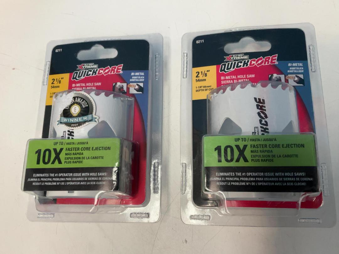 Photo '3' of 2x Blu-Mol Xtreme Quickcore Holesaws - 2x 54mm Photo '3' of 2x Blu-Mol Xtreme Quickcore Holesaws - 2x 54mm