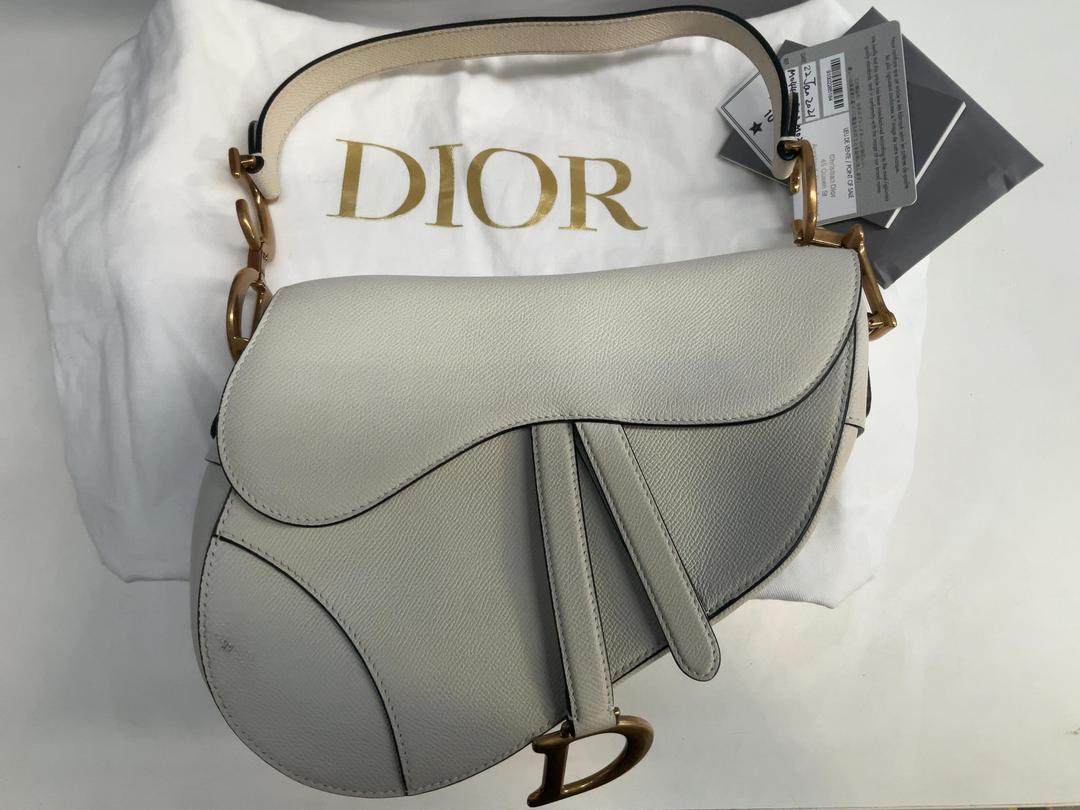 Photo '2' of Christian Dior - Saddle Bag w/ Strap - Latte Grained Calfskin