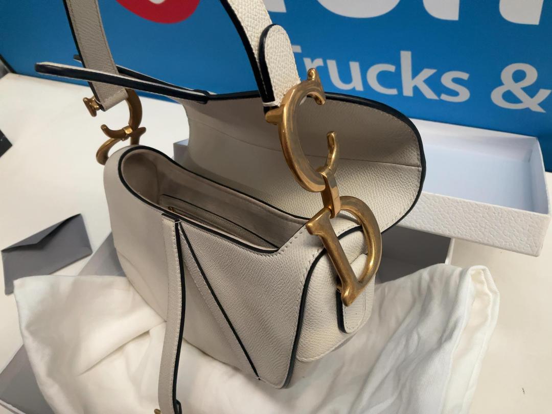 Photo '9' of Christian Dior - Saddle Bag w/ Strap - Latte Grained Calfskin