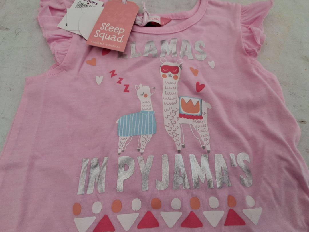 Photo '2' of Pink SS Nighty "Llamas in Pyjamas" Size 2/5 Photo '2' of Pink SS Nighty "Llamas in Pyjamas" Size 2/5