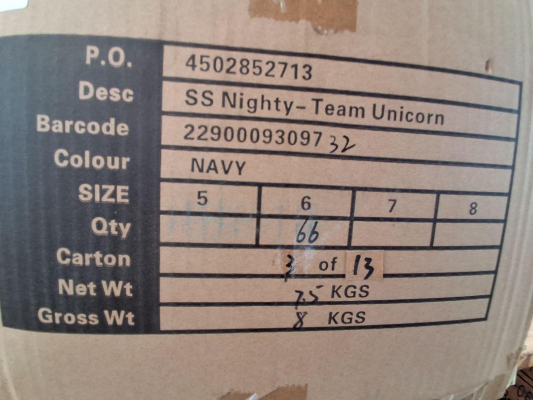 Photo '5' of Navy SS Nighty "Team Unicorn" Size 6