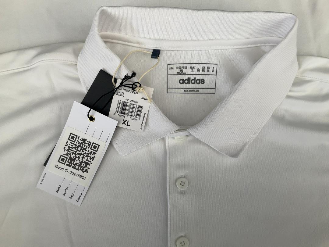 Photo '2' of Adi Perf Polo White Blanc size XL Polo