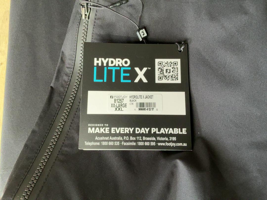 Photo '4' of Footjoy Hydrolite X Jacket Black Photo '4' of Footjoy Hydrolite X Jacket Black