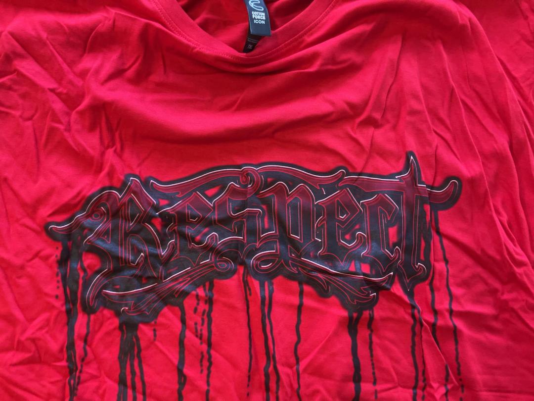 Photo '2' of Cotton Force Respect Printed T Shirt Photo '2' of Cotton Force Respect Printed T Shirt