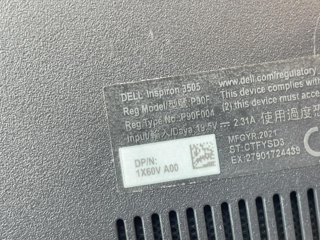 Photo '8' of Dell Inspiron 3505 Laptop & Charger Photo '8' of Dell Inspiron 3505 Laptop & Charger