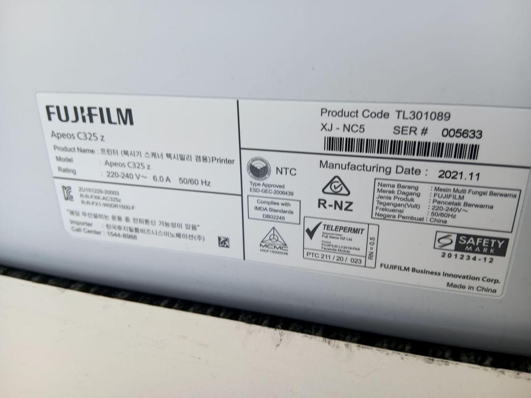 Photo '8' of Fujifilm Apeos C325 Printer & Toner Cartridges
