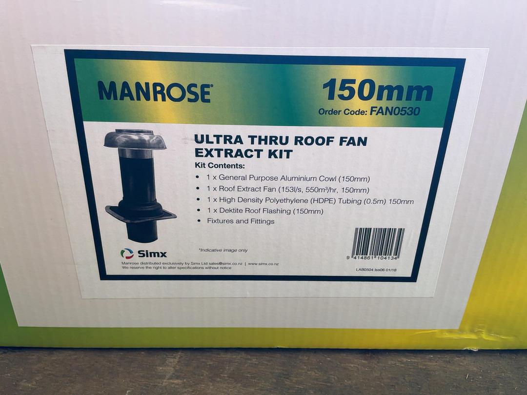 Photo '6' of Manrose Ultra Thru Roof Fan Extract Kit
