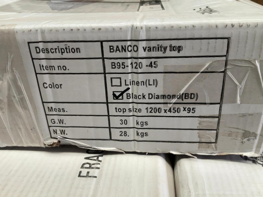 Photo '3' of Rexon - Quartz Banco Vanity Top 1200mm - Black Diamond *NEW* Photo '3' of Rexon - Quartz Banco Vanity Top 1200mm - Black Diamond *NEW*