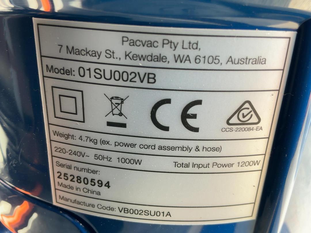 Photo '5' of Pacvac Superpro Backpack Vacuum Cleaner Photo '5' of Pacvac Superpro Backpack Vacuum Cleaner