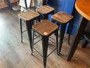 Thumbnail '1' of 4 x Tolix style wood top bar stools